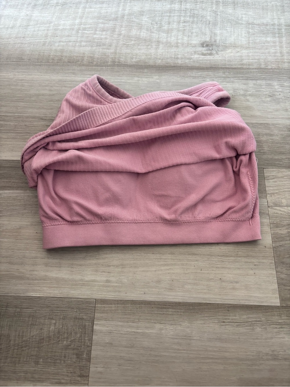 Women’s Ribbed Racerback Tank Top - Pink - Picture 4 of 4